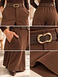 Pantalón Palazzo Sastrero Mujer con Cinturón Talla L - Miniatura 5