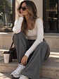 Pantalón Sastrero Mujer Lanilla con Pinzas y cinturón - Miniatura 3