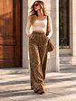 Pantalón Palazzo Terciopelo con Brillos Mujer  - Miniatura 6