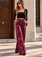 Pantalón Palazzo Terciopelo con Brillos Mujer  - Miniatura 10