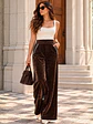Pantalón Palazzo Terciopelo con Brillos Mujer  - Miniatura 15