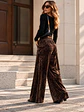 Pantalón Palazzo Terciopelo con Brillos Mujer  - Miniatura 16