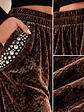 Pantalón Palazzo Terciopelo con Brillos Mujer  - Miniatura 20