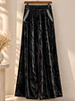 Pantalón Palazzo Terciopelo con Brillos Mujer  - Miniatura 4
