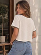 Polera Crop Holgada Texturizada con Lazo Mujer - Miniatura 2