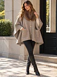 Abrigo Poncho de Lanilla con Cuello de Pelo - Miniatura 2