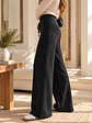 Pantalón Palazzo Térmico Forrado Mujer con Canalé Lateral - Miniatura 16