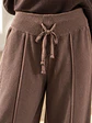 Pantalón Palazzo Térmico Forrado Mujer con Canalé Lateral - Miniatura 12