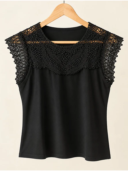 Polera Mujer con Escote Bordado 17