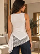 Polera Musculosa con Encaje Asimétrico Mujer - Miniatura 5
