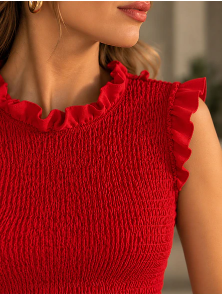 Top Fruncido Elasticado Mujer Vuelos 11