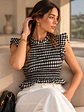 Top Fruncido Elasticado Mujer Vuelos - Miniatura 15