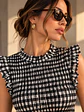 Top Fruncido Elasticado Mujer Vuelos - Miniatura 16
