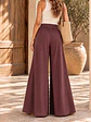 Pantalón Palazzo Boho Lino Mujer Fruncido - Miniatura 6