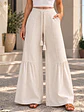 Pantalón Palazzo Boho Lino Mujer Fruncido - Miniatura 10