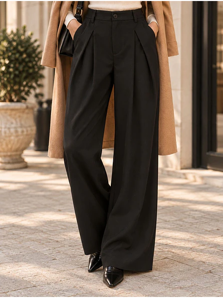 Pantalón Palazzo Sastrero Crepé Mujer | Carobaska 12