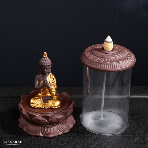 Cascada de Humo Templo Budda + 10 Conos Premium de Regalo