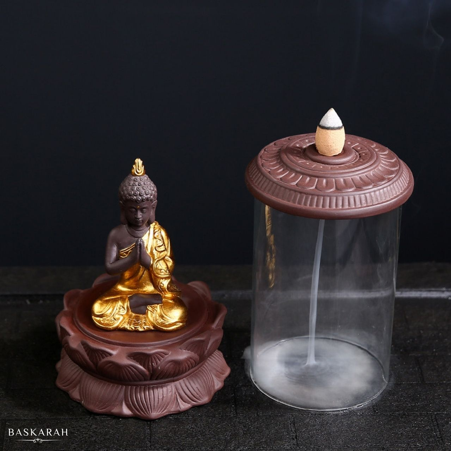 Cascada de Humo Templo Budda + 10 Conos Premium de Regalo 2