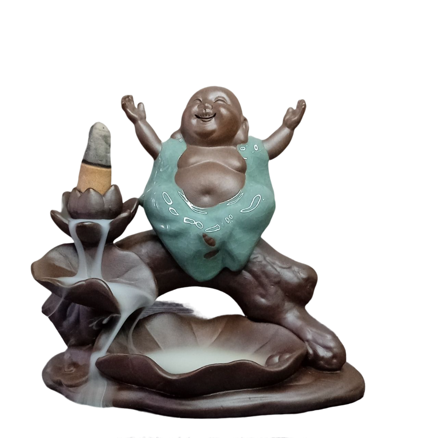 Cascada de Humo Buda Hotei del Exito + 10 Conos Premium de Regalo 4