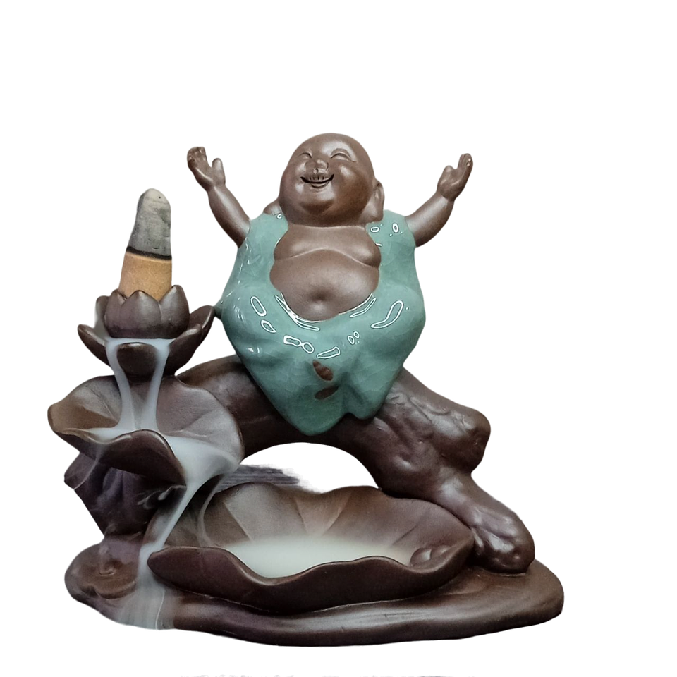 Cascada de Humo Buda Hotei del Exito + 10 Conos Premium de Regalo 4