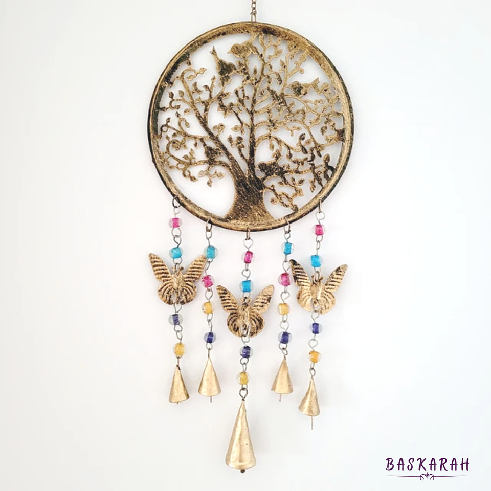 Colgante de Viento Arbol de la Vida y Mariposas. 1