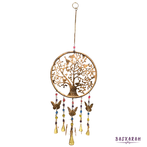 Colgante de Viento Arbol de la Vida y Mariposas.