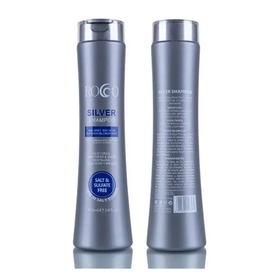Shampoo Sin Sal Cabellos Rubios y Grises 400ml Rocco® 1