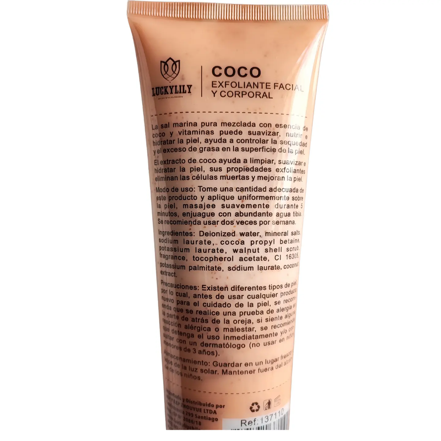Sal de baño exfoliante de Coco 350ml 2