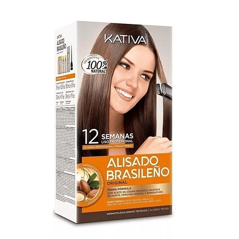 Tratamiento Capilar Kit Alisado Brasileño Kativa 12 Semanas 