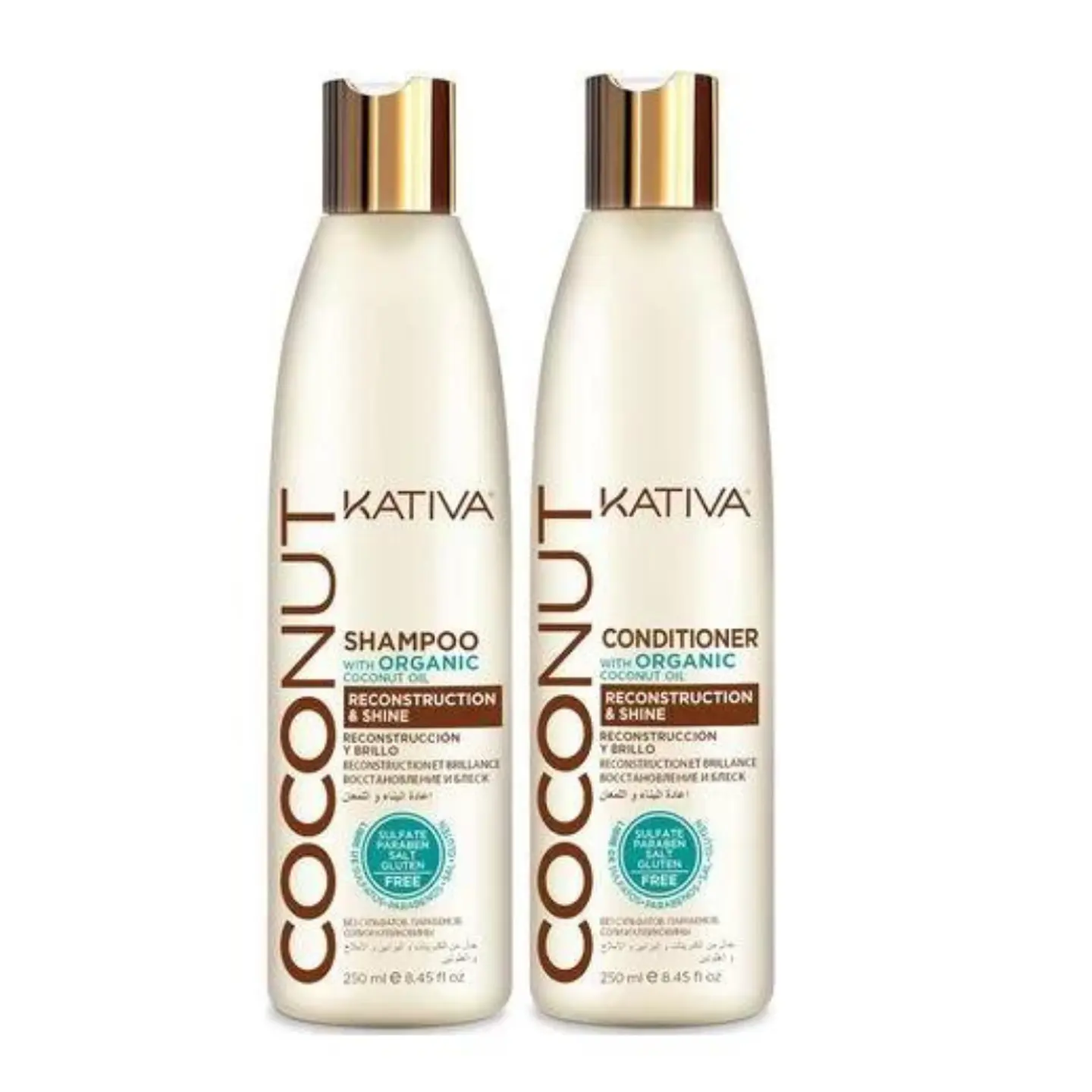 Pack Shampoo + Acondicionador Kativa Coconut  Reconstruccion - 250ml 1