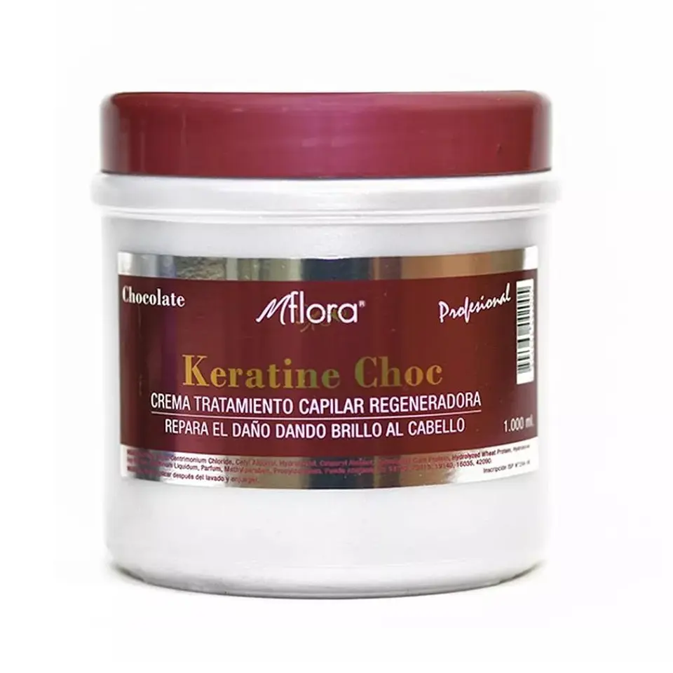 Crema Capilar Keratine y Chocolate Flora Profesional 1 Kilo 1