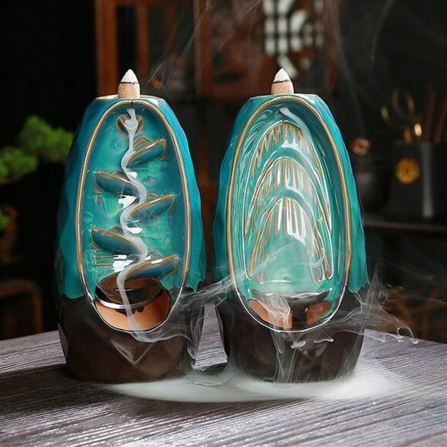 Porta Incienso Cascada Doble Uso + 10 Conos Premium de Regalo  1