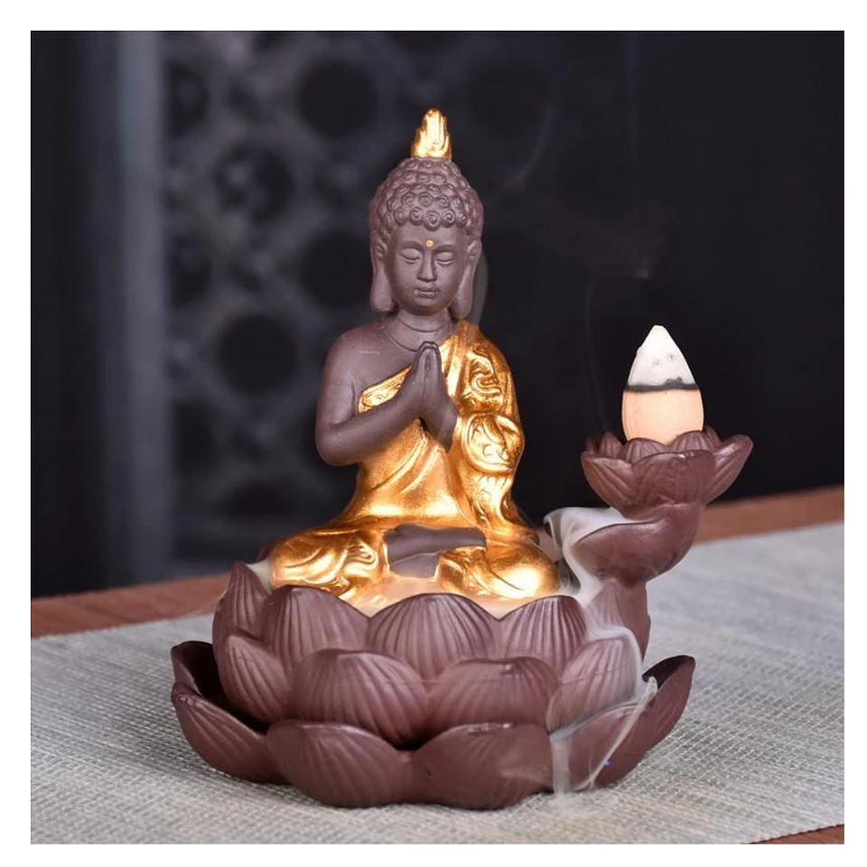 Cascada De Humo Siddharta Dorada + 10 Conos Premium 1