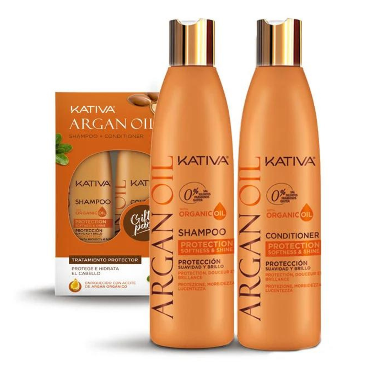 Kativa Shampoo Con Aceite De ArgÃ¡n Y Keratina Kit Post Alisado
