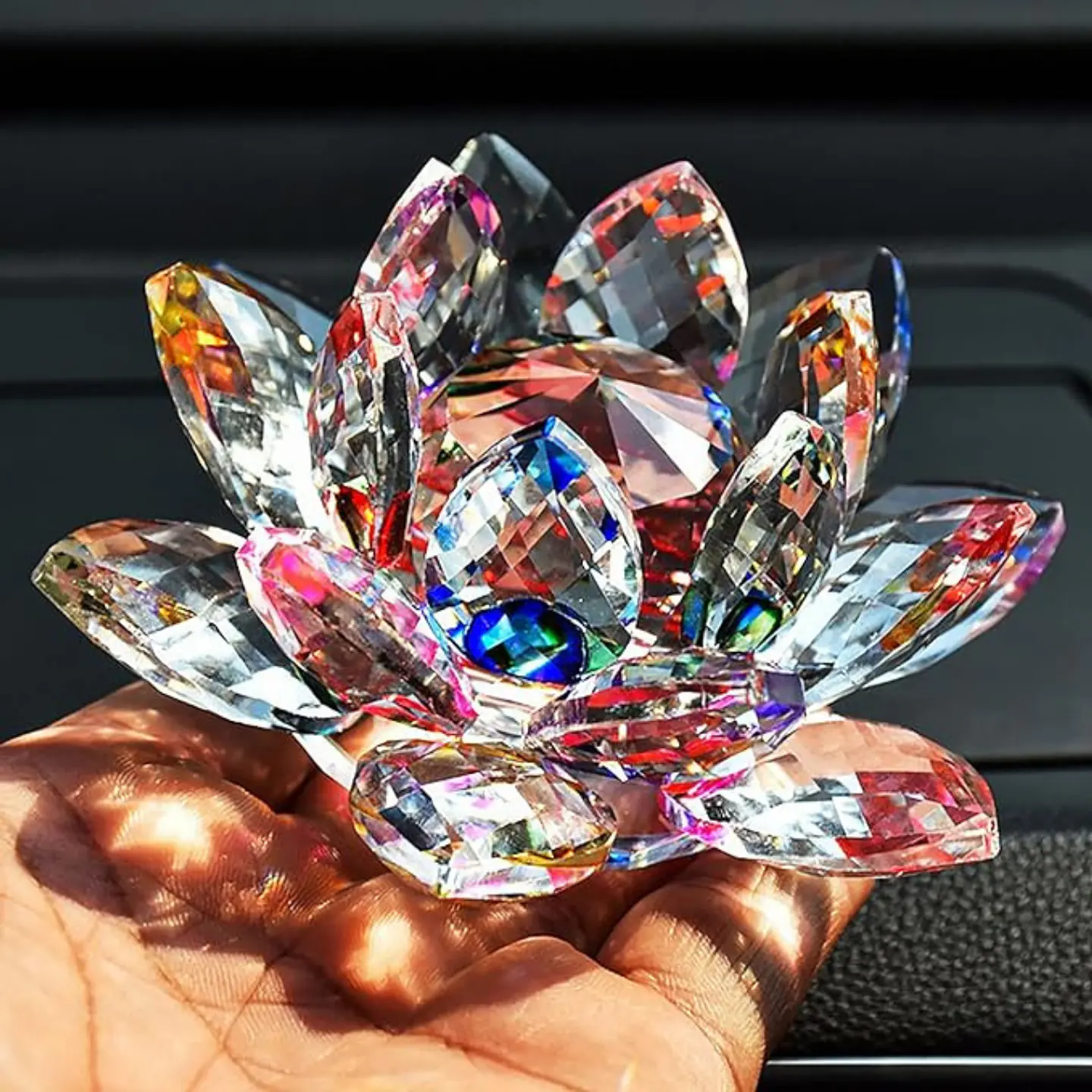 Flor De Loto Cristal Multicolor 40 mm 1