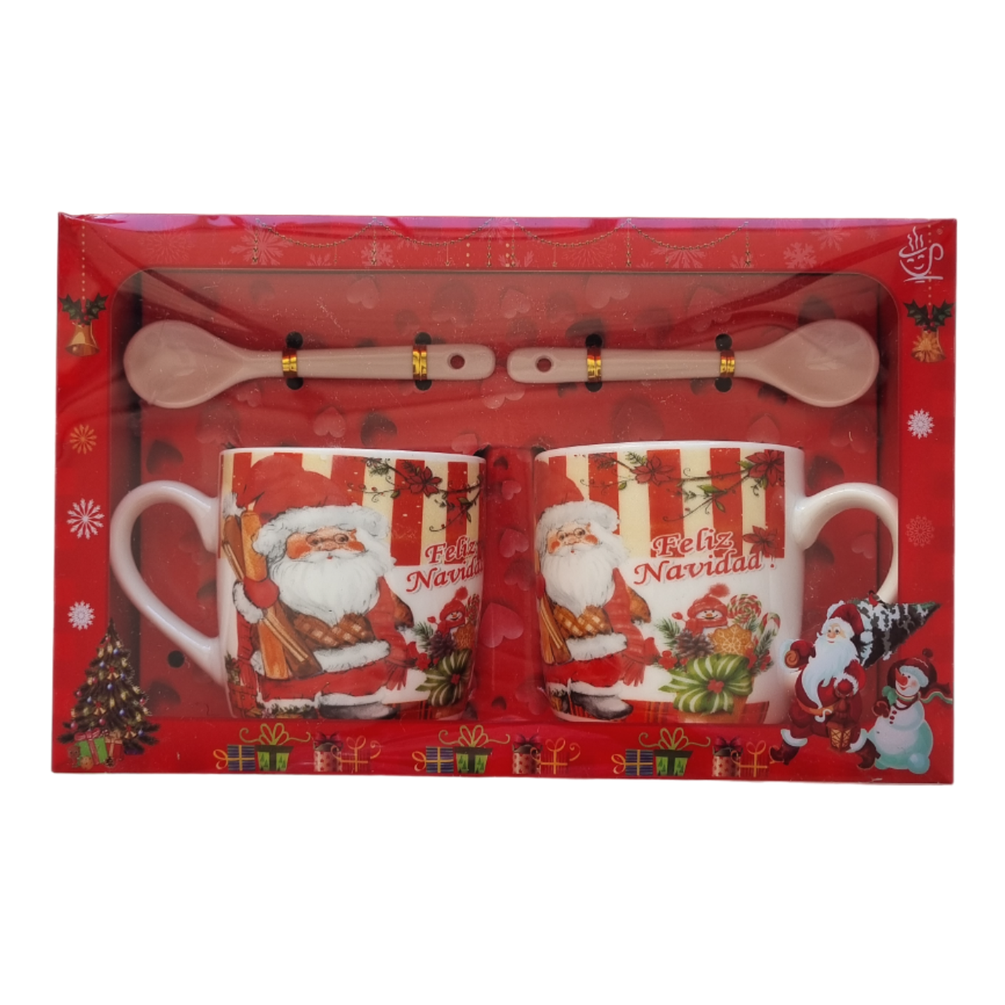 Tazas de Navidad Ceramica en caja de Regalo 2 Unidades  2