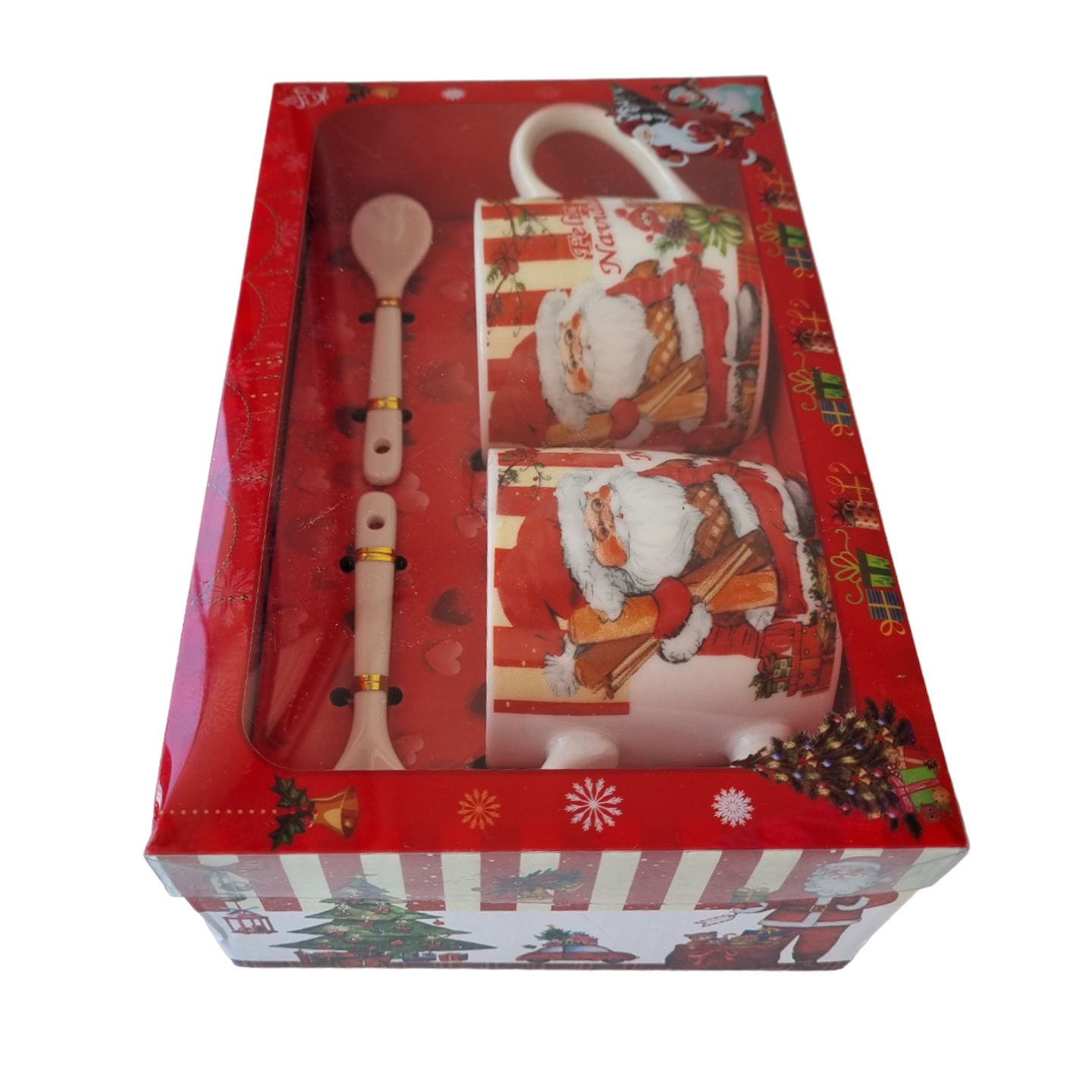 Tazas de Navidad Ceramica en caja de Regalo 2 Unidades  3
