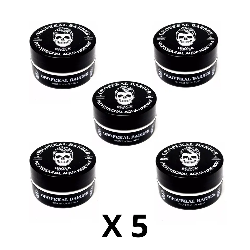 Pack X5 Cera Para Barba Cabello Gel Barbería Obopekal 1