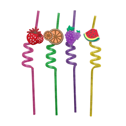 Bombillas Pajitas Reutilizables Modelo Frutas variadas