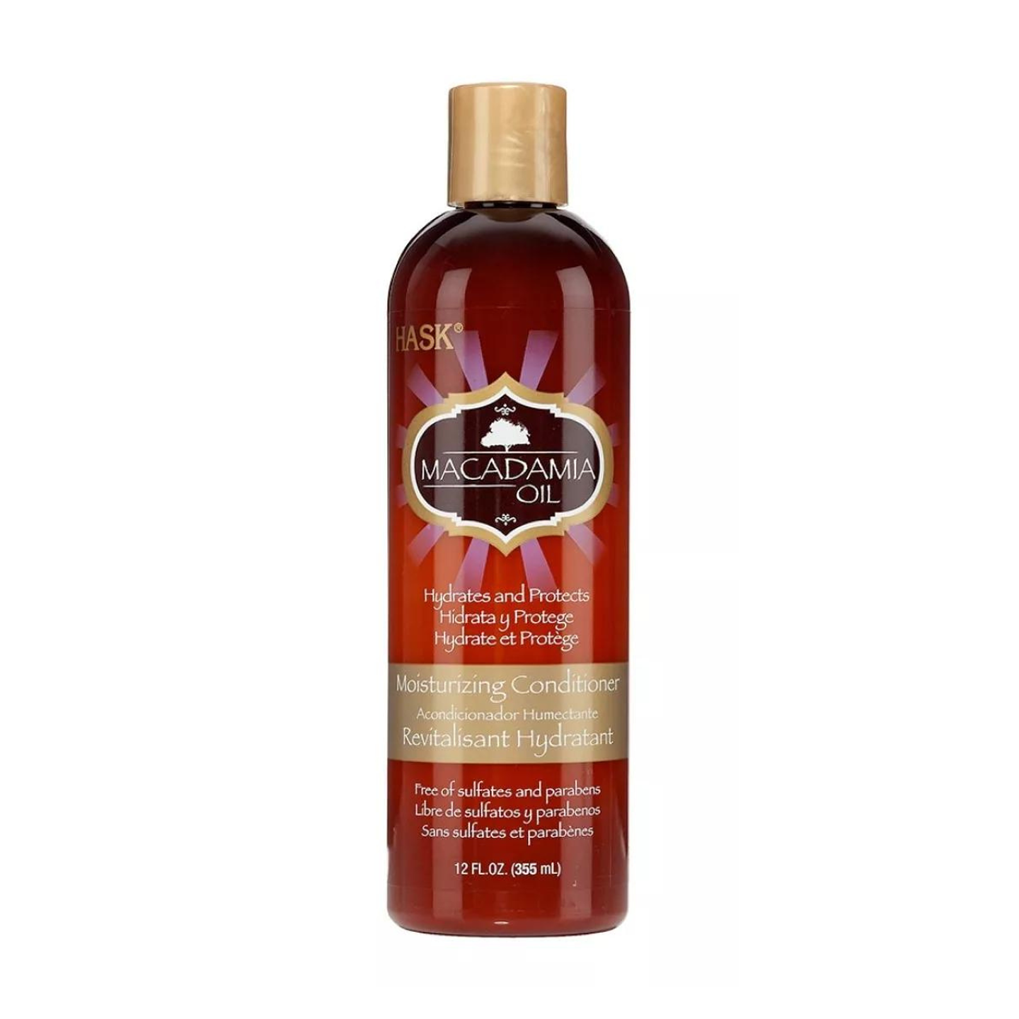 Pack Shampoo + Acondicionador Macadamia oil Sin Sal Hask 355ml  3