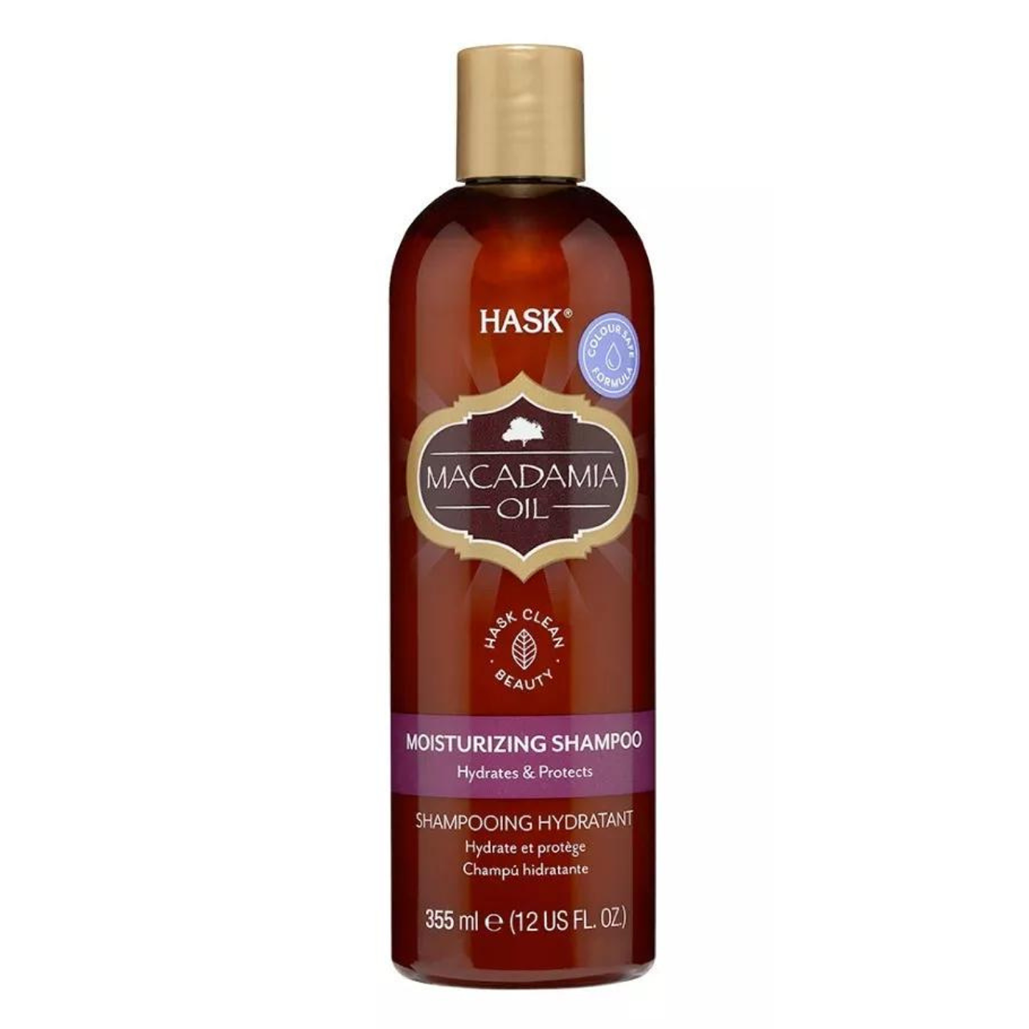 Pack Shampoo + Acondicionador Macadamia oil Sin Sal Hask 355ml  4