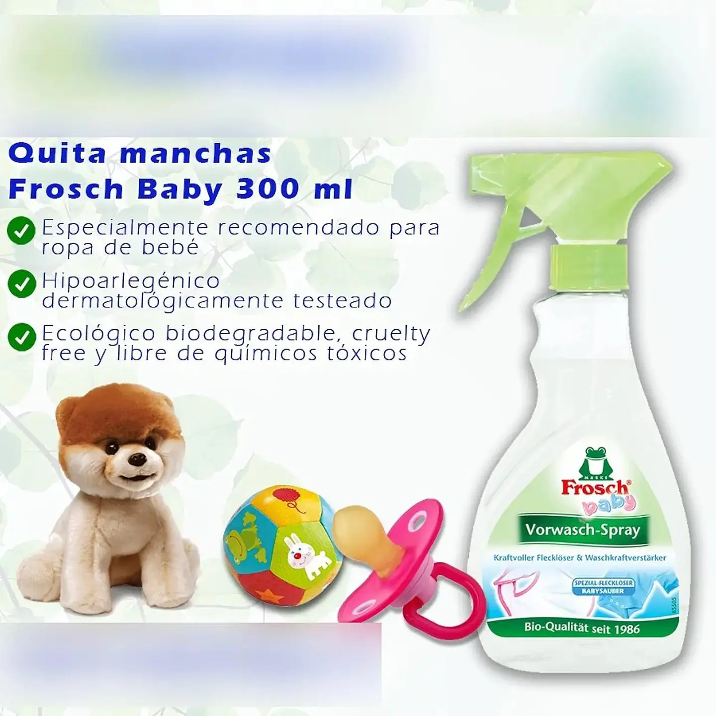 Spray Quita Manchas Bebé Biodegradable Frosch 300 Ml 2