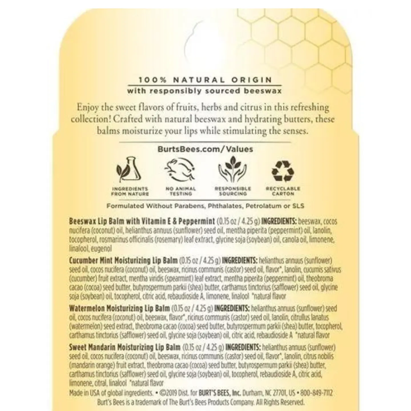 Pack Bálsamo Labial Burt's Bees Superfruit 4 unidades 2