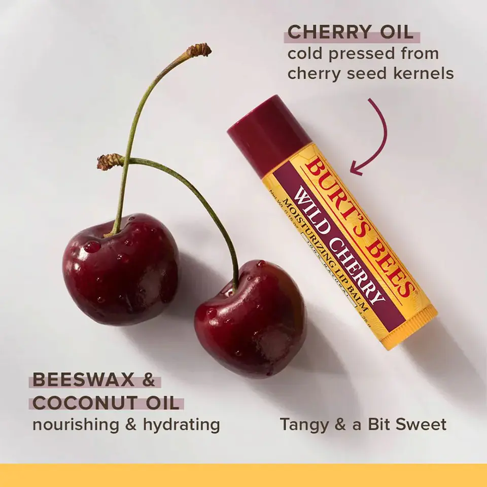 Pack 2x Bálsamo labial Blister Wild Cherry + Vanilla Bean Burt’s Bees  2