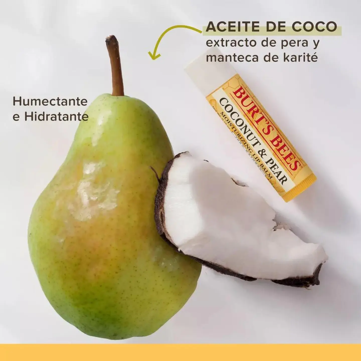 Pack 2x Bálsamo labial Blister Coconut & Pear + Mango Burt’s Bees 8.50 gr 3
