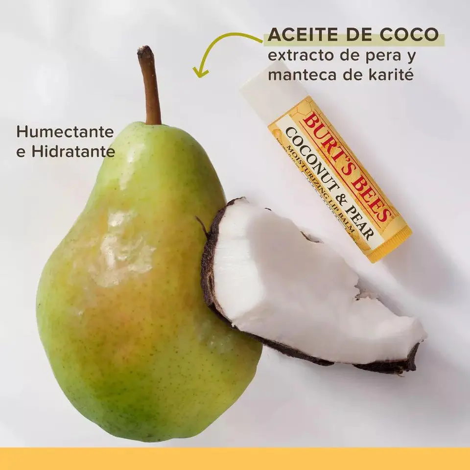 Pack 2x Bálsamo labial Blister Coconut & Pear + Mango Burt’s Bees 8.50 gr 3