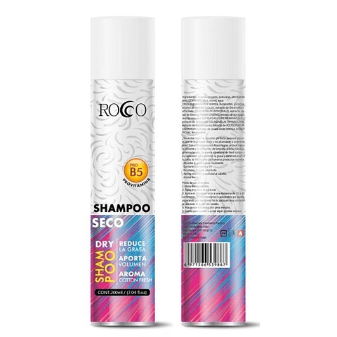 Shampoo En Seco 200ml Aroma Fresh Coton Rocco® Con Vitamina B5