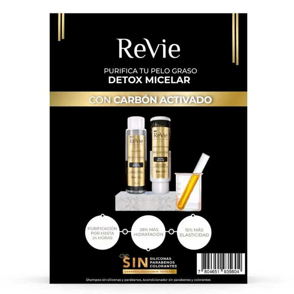 Pack Shampoo + Acondicionador Revie Detox Micelar 350 + 350 ml  2