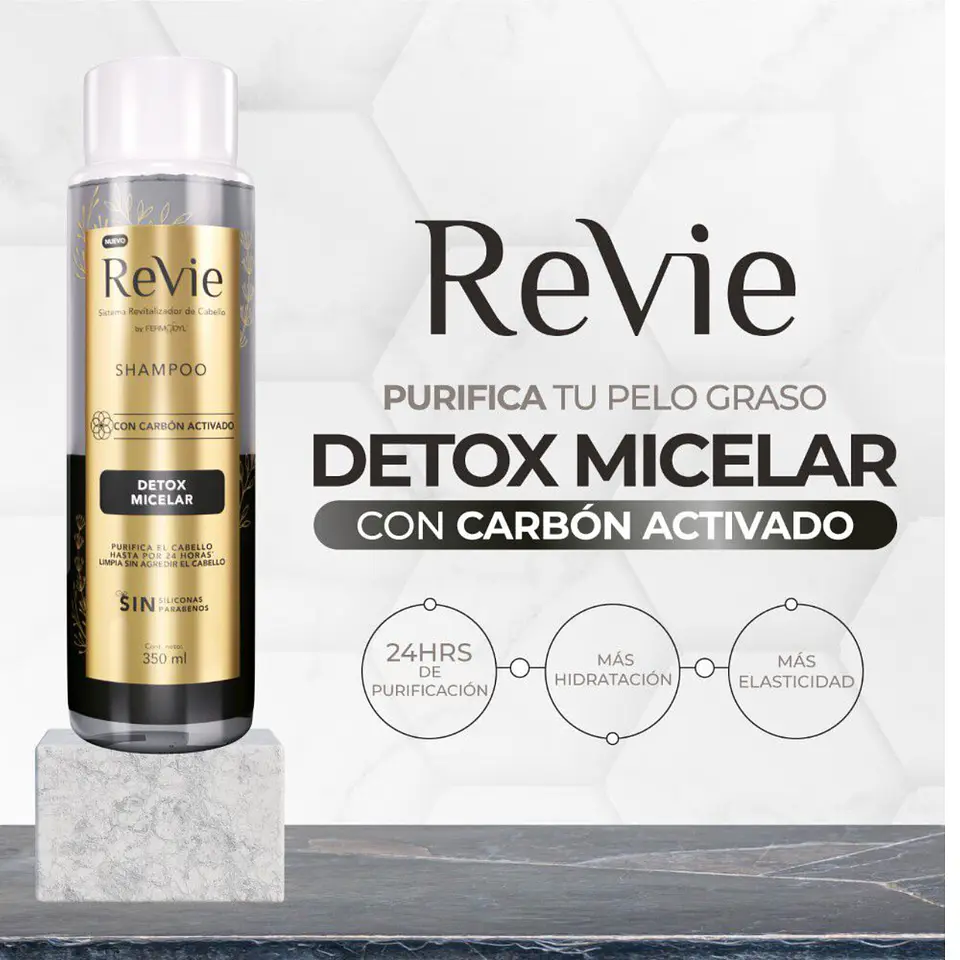 Pack Shampoo + Acondicionador Revie Detox Micelar 350 + 350 ml  3
