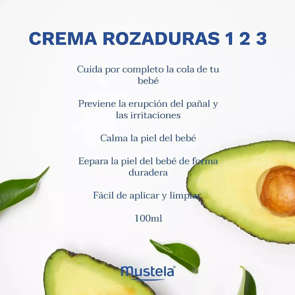  Crema Rozaduras Para zona del pañal Mustela 100 Ml 3